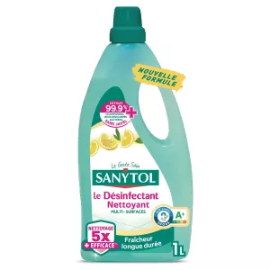 Haushaltsreiniger Multi-Oberflächen-Desinfektionsmittel Zitrone 1L - SANYTOL