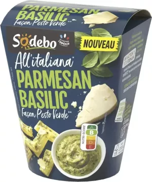 Italienische Box mit grünem Parmesan-Basilikum-Pesto 280 g – Sodebo