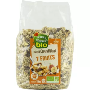 Knuspriges Müsli 7 Früchte Bio 1kg - TERRES ET CÉRÉALES