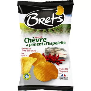 Ziegenkäse- und Espelette-Pfeffer-Chips 125 g - BRET'S