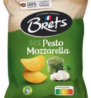Chips Brets Pesto Mozza, 125G - BRET'S