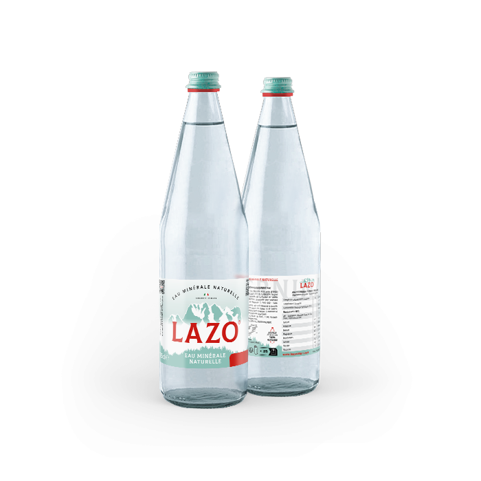 Natürliches Mineralwasser im Glas 75cl - LAZO