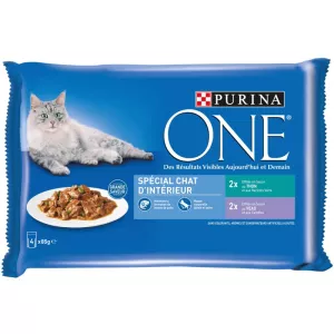 Katzenfutter für Wohnungskatzen 4x85g - PURINA ONE