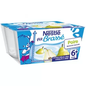 P'tit Brassé Babybirnen-Desserts 6+ Monate 4x100g - NESTLE - NESTLÉ