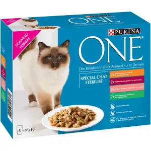 Futter für sterilisierte Katzen, Sortiment 8x85g - PURINA ONE