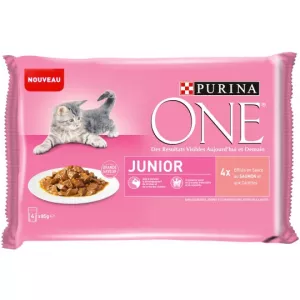 Junior Katzenfutter mit Lachs 4x85g - PURINA ONE