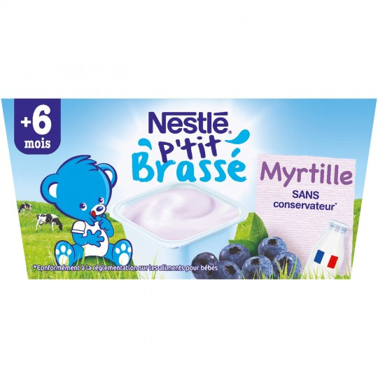 P'tit Brassé Blueberry ab 6 Monaten 4x100 g - NESTLE