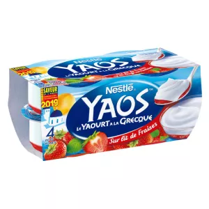 Griechischer Joghurt auf einem Erdbeerbett 4x125g - NESTLÉ