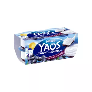 Griechischer Joghurt auf einem Bett aus Blaubeeren 4x125g - NESTLÉ