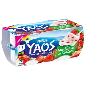 Griechischer Joghurt mit Erdbeerstücken 4x125g - NESTLÉ