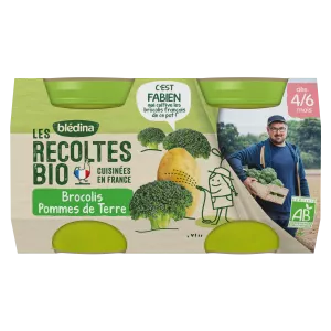 Bio-Brokkoli-Kartoffel-Babygericht ab 4/6 Monaten 2x130g - BLEDINA
