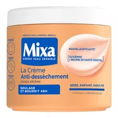 Anti-Trockenheitscreme für trockene Haut bei Babys, Kindern und Erwachsenen, 400 ml - MIXA