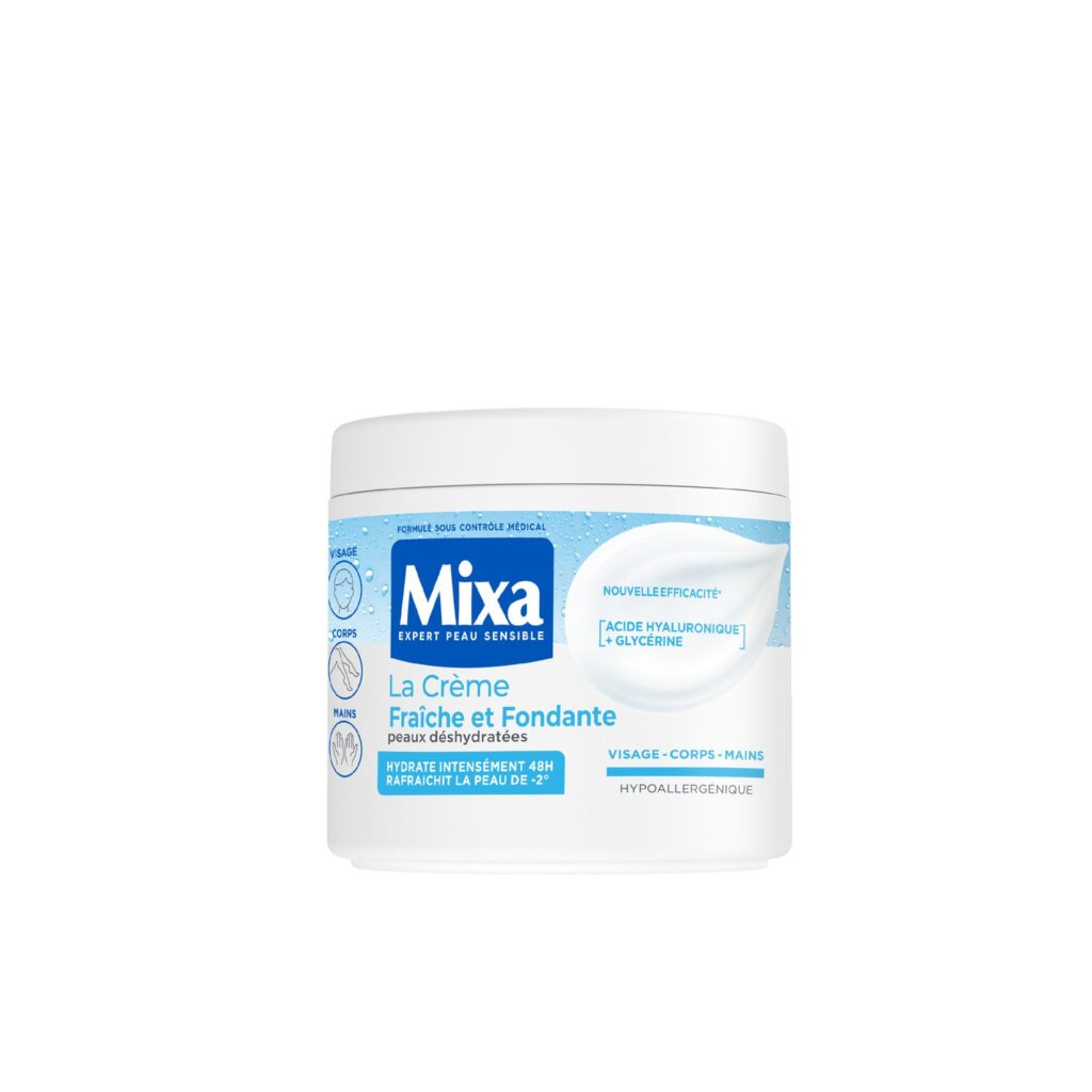 Die frische und schmelzende Creme für dehydrierte Haut, Gesicht, Körper und Hände, 400 ml - MIXA
