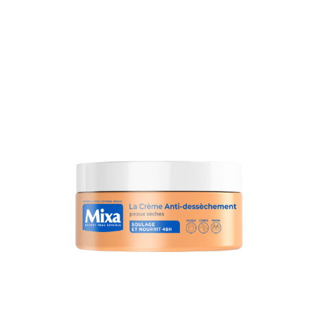 Gesichts-Körper-Handcreme, feuchtigkeitsspendend, 48 Stunden lang, gegen Austrocknung, für trockene Haut, 150 ml - MIXA