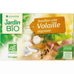 Entfettete Bio-Geflügelbrühe Würfel 10x - JARDIN BIO