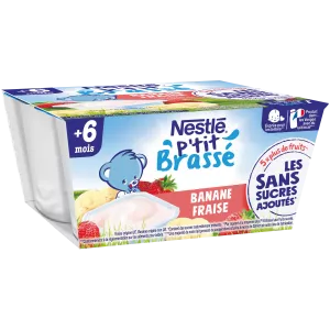 P'tit gebraute Bananenerdbeere ab 6 Monaten 4x90 - NESTLÉ
