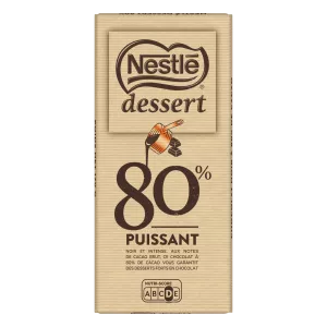 Schokoladen -Tablette schwarzes Dessert 80% 170g - Nestle