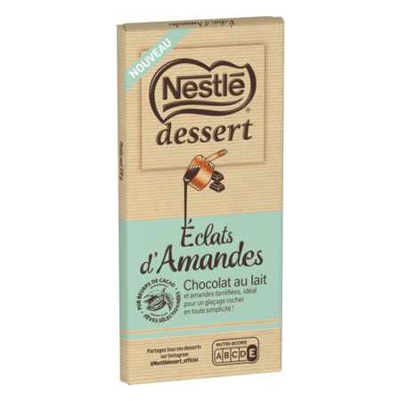 Milchschokoladentafel mit Mandelstückchen 170g - NESTLE DESSERT